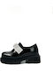 Lackleder Damen Loafers in Schwarz Farbe