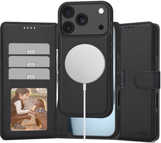 Tech-Protect Матово Портмоне Силикон Черно (iPhone 18 Pro Max / 17 Pro Max)