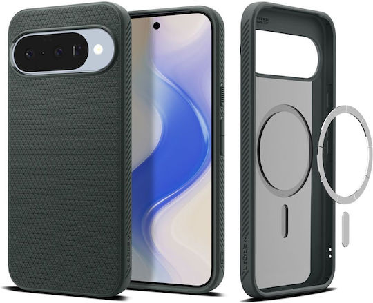 Spigen Liquid Air Mag Umschlag Rückseite Silikon Grün (Google Pixel 10 / 10 Pro)