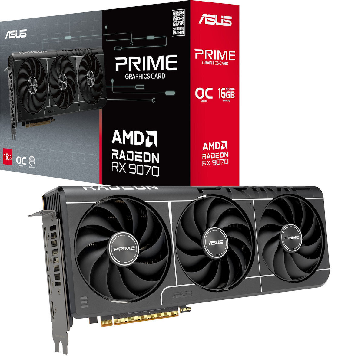 Asus Radeon RX 9070 16GB GDDR6 Prime EVO Κάρτα Γραφικών