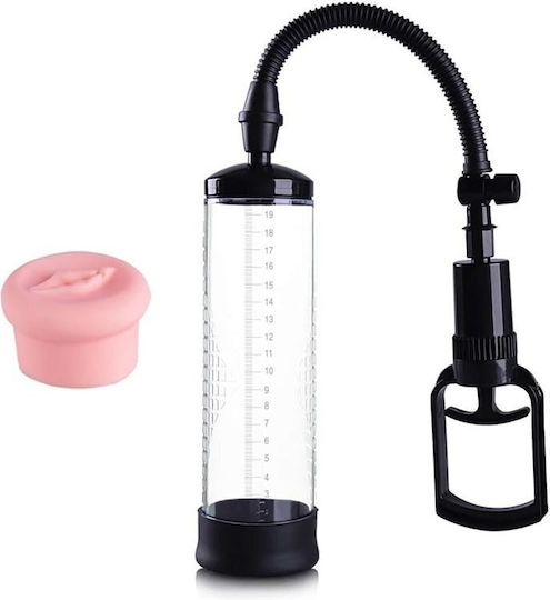 Smd Big Man Penis Enlargement Pump Silicone Vagina Sleve Αεραντλία Επιμήκυνσης Πέους Είσοδο Αιδοίου 25cm Black