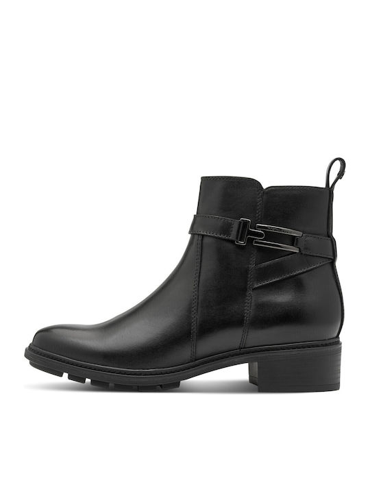Tamaris Leder Stiefeletten Damen Schwarz 1-25391-45-003 Skroutz