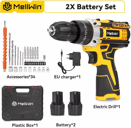 3 Mode Function Adjustable Torque Power Drill Driver