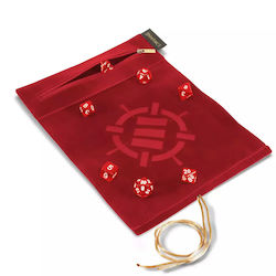 Enhance Gaming Roll On A Scroll Dice Case & 7-die Set Red