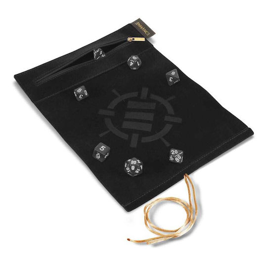 Enhance Gaming Roll On A Scroll Dice Case & 7-die Set Black