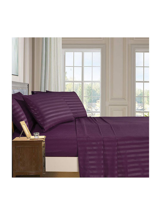 Kotonia Home Cearșaf Super dublu 240x260cm. Violet