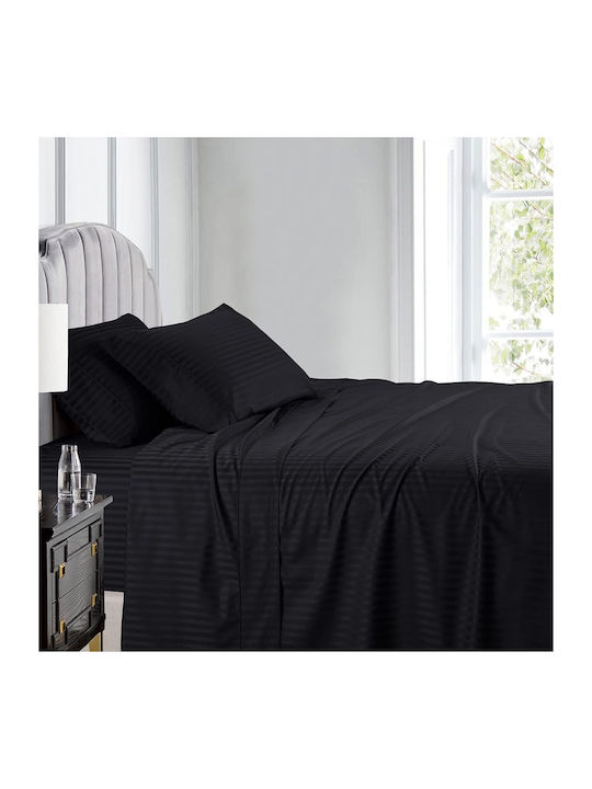 Kotonia Home Cearșaf Single 150x240cm. Negru