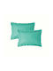 Kotonia Home Σετ Μαξιλαροθήκες με Φάσα Mint Green 70x70εκ.