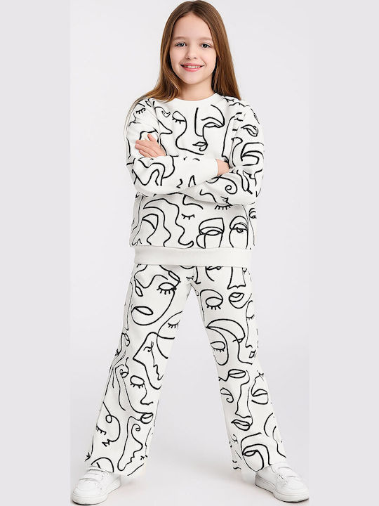 Kinder Sweatpants Set - Jogginganzug Ecru 2Stück
