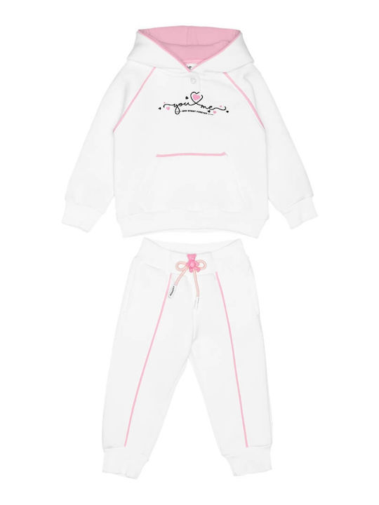 Παιδικό Σετ Φόρμας Off White 2τμχ
