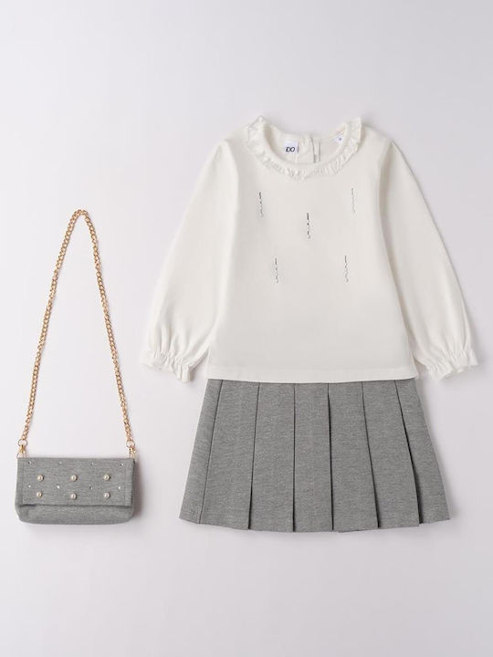 Kids' Set with Skirt Winter 3pcs White