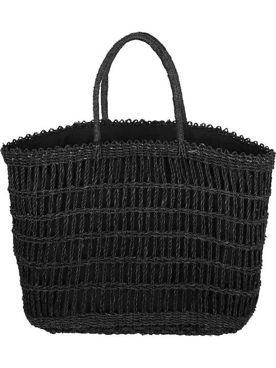 Aquablue Korbweide Strandtasche Schwarz