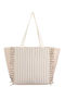 Aquablue Fabric Ecru Beach Bag