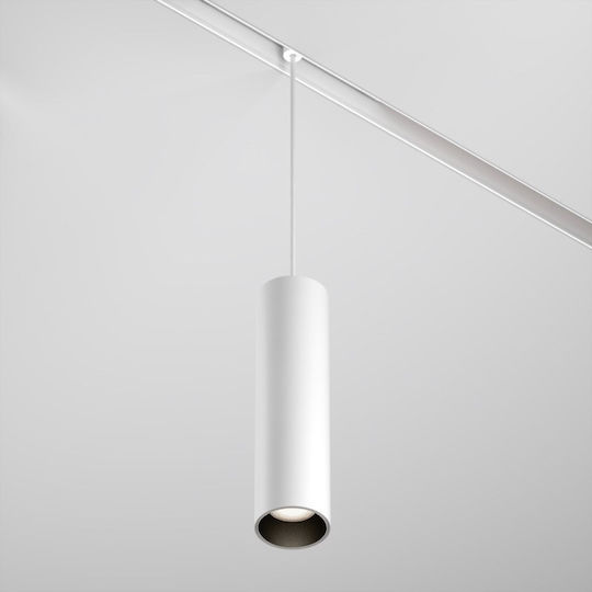 Maytoni Pendant Light White LED with Warm to Cool White Light Rail