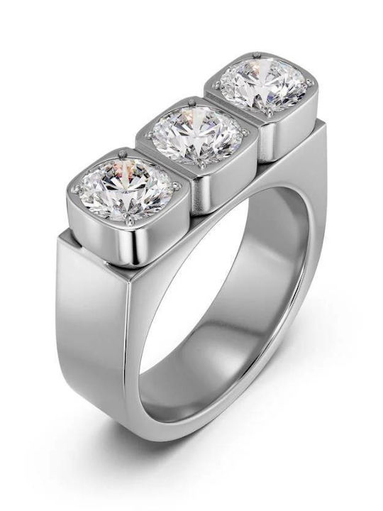 Edblad Damen Ring mit Steinen aus Stahl