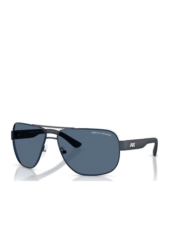 Armani Exchange Мъжки Слънчеви Очила с Сив Мета...