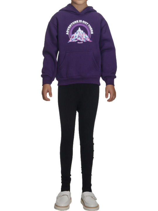 Joyce Kids Sweatshirt with Hood and Pockets Pur...