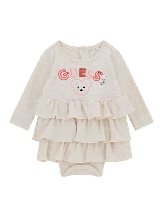 Guess Бебешко Боди Дълъг ръкав Beige