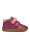 Barefoot Steppieup Leather Kids Boots with Hoop & Loop Closure Purple