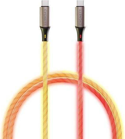Cygnett Braided USB 2.0 Cable USB-C male - USB-C 60W Πολύχρωμο 1.2m