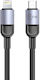 Nine Braided USB-C to Lightning Cable 27W Μαύρο 1m
