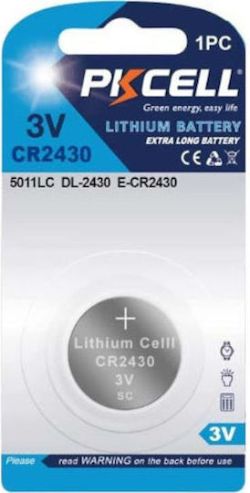 Pkcell Μπαταρία Λιθίου Ρολογιών CR2430 3V 1τμχ