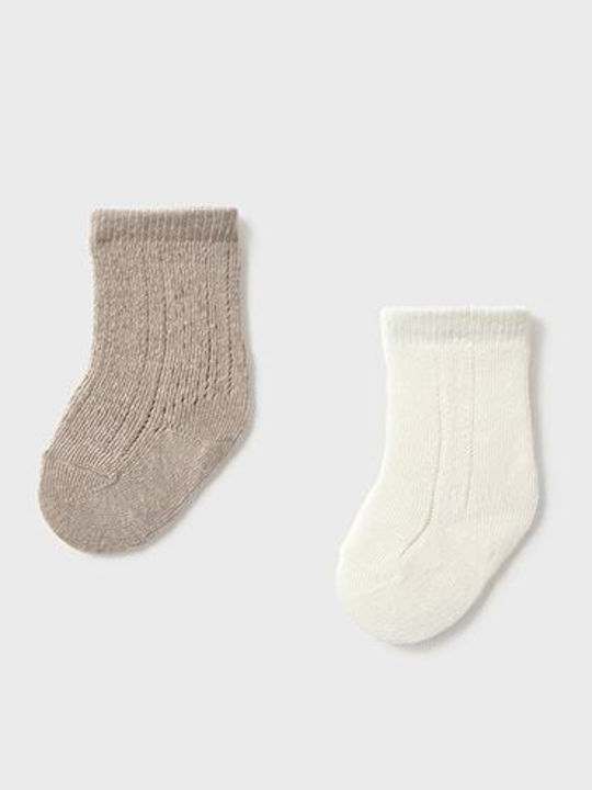 Mayoral Kids' Socks Ecru 2 Pairs