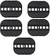 Car Door Lock Protective Sticker Black 5 Pieces