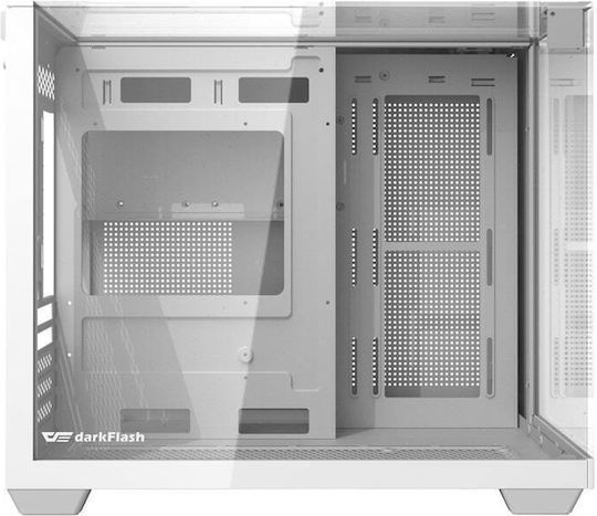 TH285M Gaming Midi Tower Computer Case with Side Window White