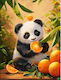 Olympus Diamantmalerei "Niedlicher Teddybär Der Ein Orangen Halten" Ψηφιδωτό Μωσαικό "Gütliches Bären Klammt Ein Orange" 40x30