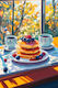 Olympus Diamond Painting "berry Pancakes Coffe Best Breakfast" Ψηφιδωτό Μωσαικό "τηγανίτες Μούρα Καφέ Καλύτερο Πρωινό" 40χ30