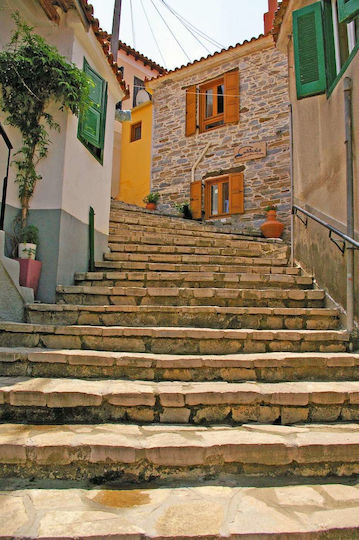Olympus Diamond Painting "Stone Steps in Beautiful Samos" Mosaic "Stone Steps in Beautiful Samos" 50x40
