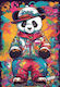 Olympus Diamond Painting "Colorful Panda Bear Wearing Hat" Mosaic "Colorful Bear Wearing Hat" 40x30