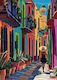 Olympus Diamond Painting Stil Mexican Colorat Mozaic cu Pietricele Fotografie Culori Undeva în Mexic 40x30