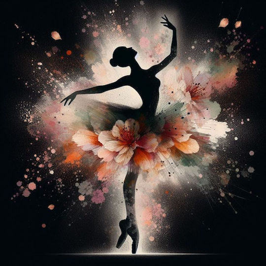 Olympus Диамантено Гоблене "Ballet Flower Girl" Мозайка "Баларина Цветя" 50x40