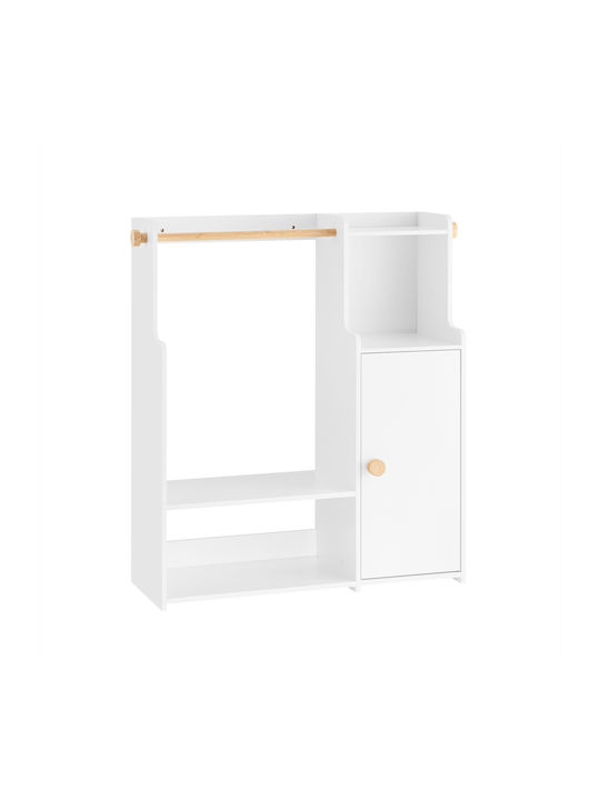 Bücherregal Wandhalterung Weiß 93.6x110x35cm