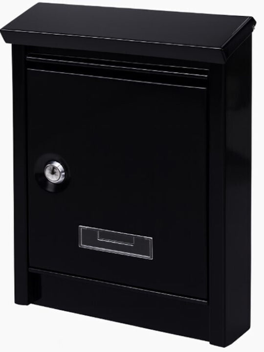 Galifas Außenbereich Briefkasten Metallisch in Schwarz Farbe 21.7x7x30cm