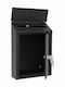 Galifas Outdoor Mailbox Metallic in Black Color 21.6x9.4x30.5cm