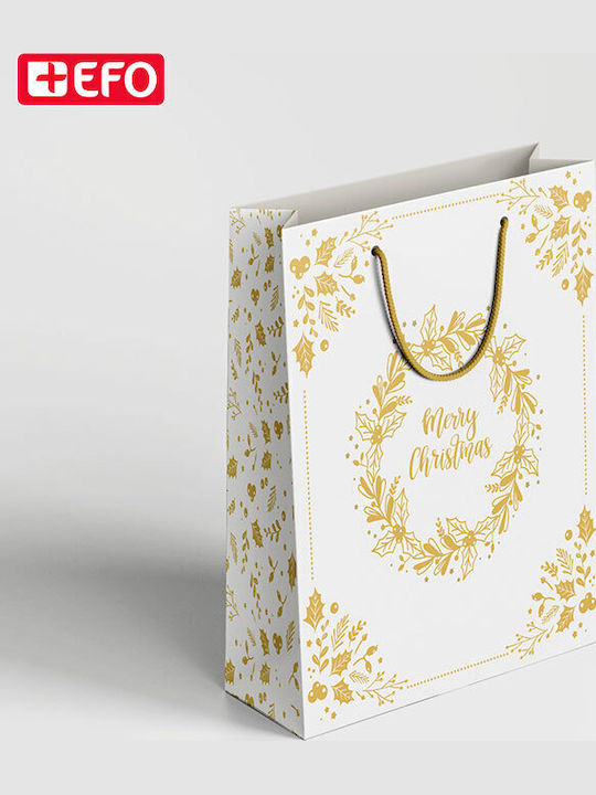 +Efo Christmas Bag for Gift White 32x42cm.