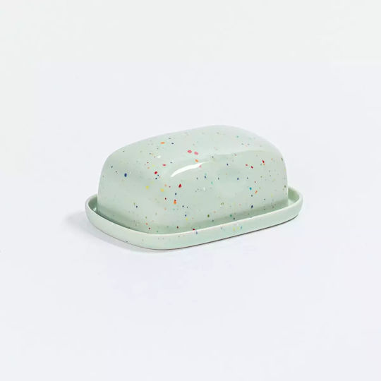 Egg Back Home Butter Dish Ceramic Green