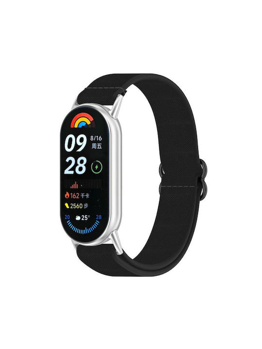Easy Fit Series Λουράκι Nylon Braided Xiaomi Smart Band 10 9 8 Black
