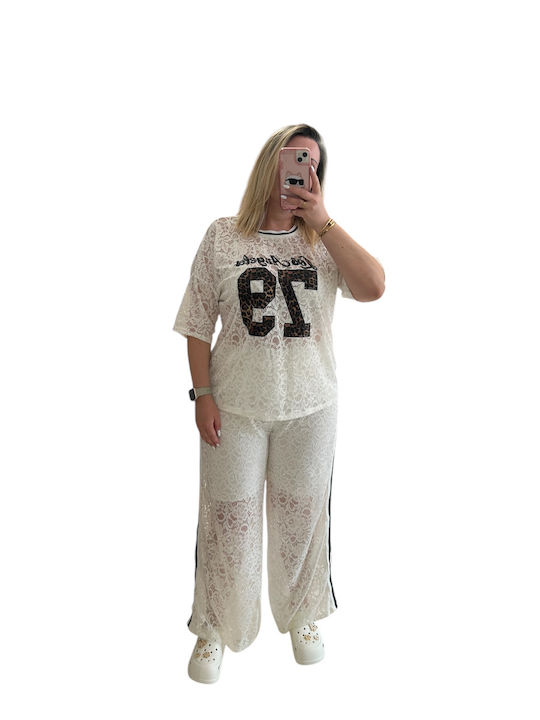 Women's White Set with Pants