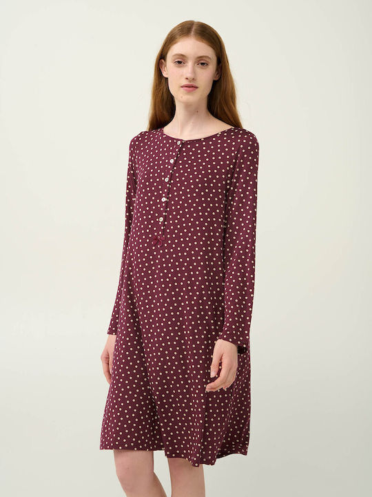 Vamp Καλοκαιρινό Γυναικείο Νυχτικό Red Windsor