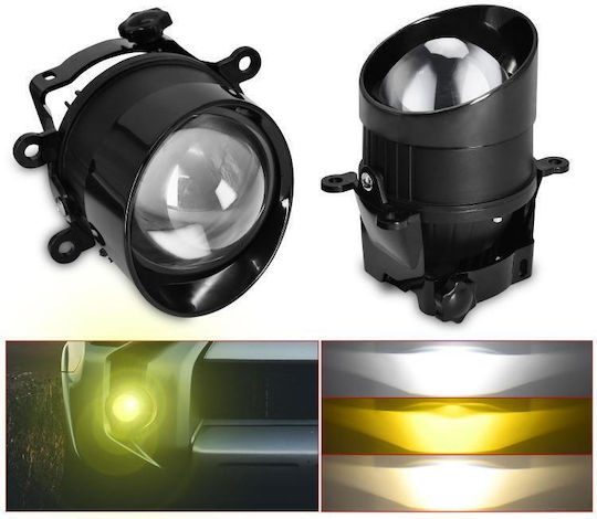LED Universal Ford C-Max / Explorer / Transit Connect / Focus / Mustang / Ranger / Taurus / Fiesta Honda CR-V / Pilot Lexus LS Nissan Sentra / Note Subaru Outback 55W 3cm με Κίτρινο Φωτισμό 2τμχ
