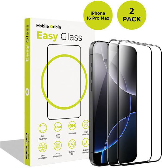Mobile Origin 0.33mm Tempered Glass 2τμχ (iPhone 17 Pro Max / iPhone 16 Pro Max)