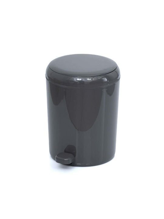 Dimitracas Waste Bin Waste Plastic with Pedal Gray 5lt 1pcs