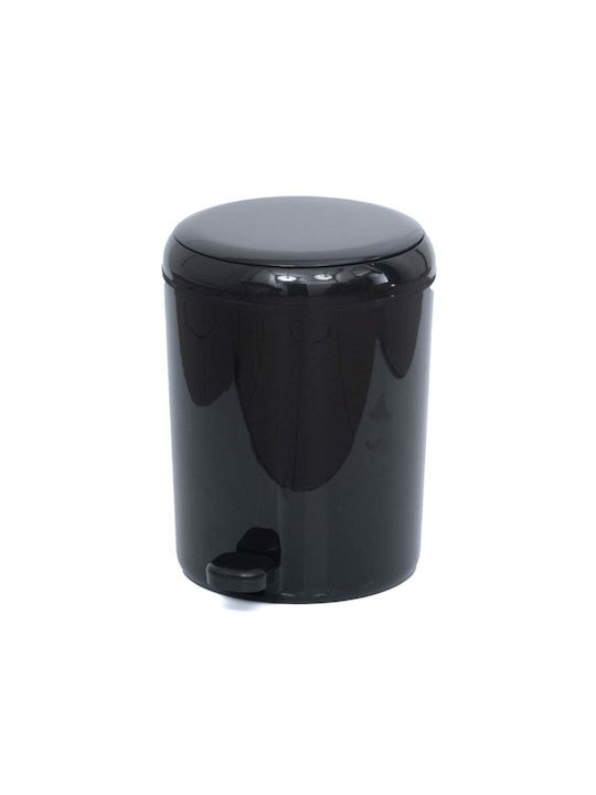 Dimitracas Waste Bin Waste Plastic with Pedal Black 5lt 1pcs