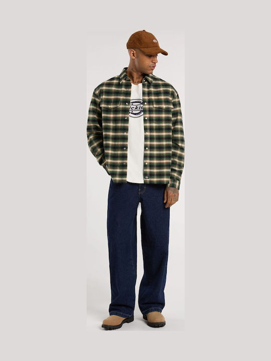Hilham Ανδρικό Παντελόνι Τζιν με Loose Baggy Εφαρμογή Dark Indigo