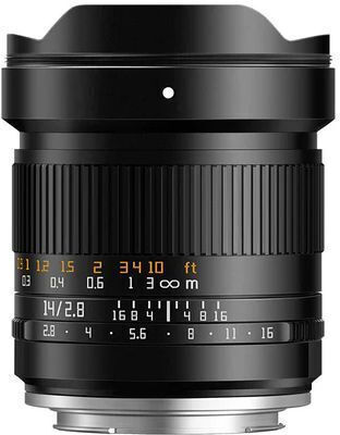 TTArtisan Full Frame Camera Lens 14mm f/2.8 ASPH Fixed for Leica L Mount Black