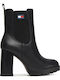 Leather Women's Ankle Boots Black